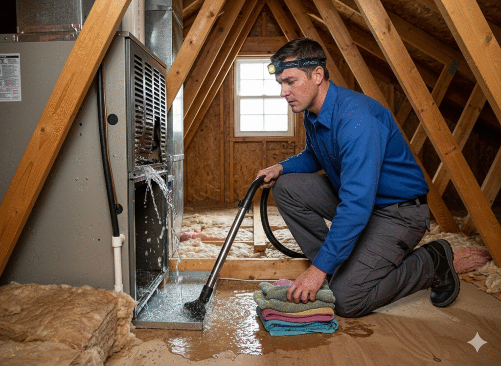 ac leaking water inside house