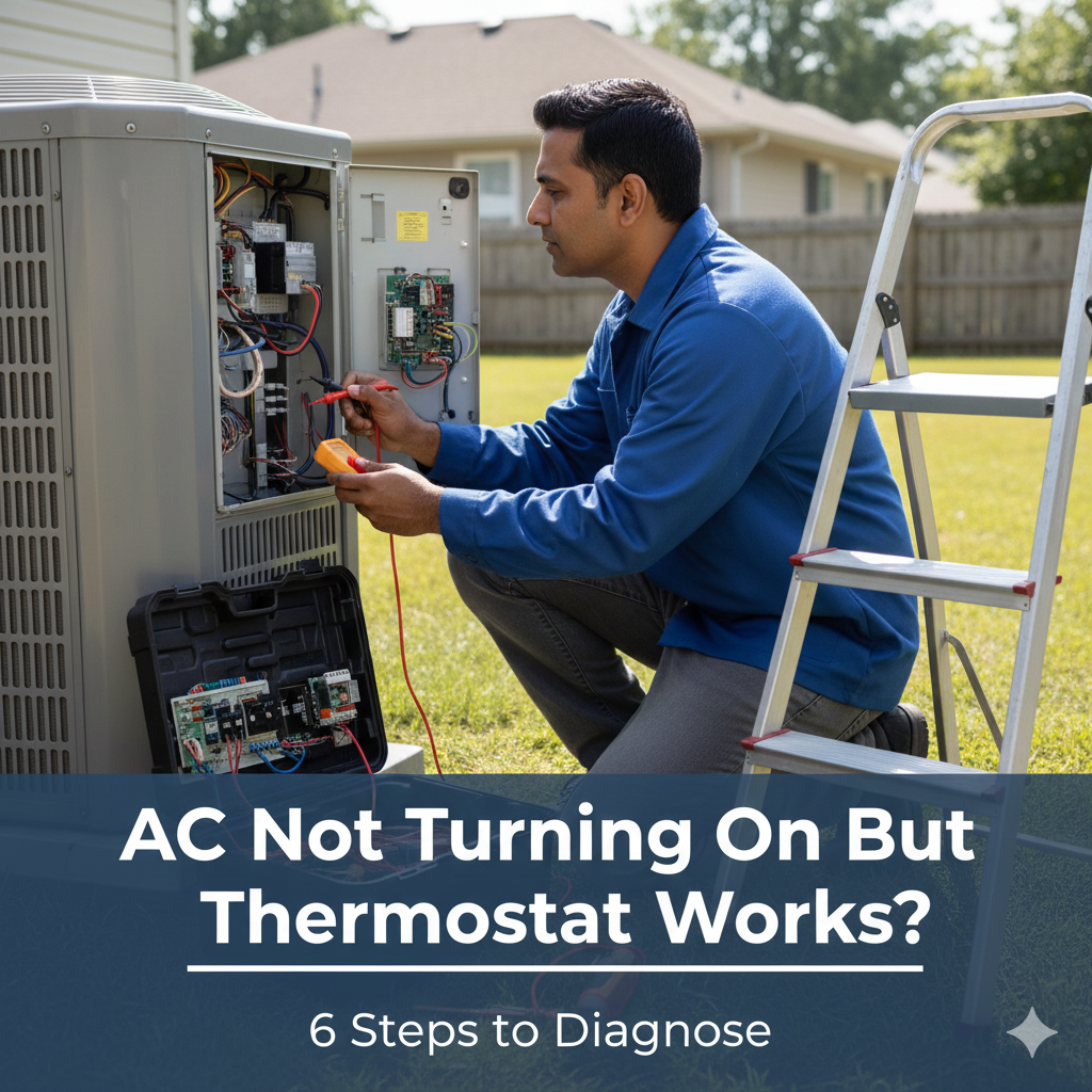 AC Not Turning On But Thermostat Works? 6 Steps to Diagnose
