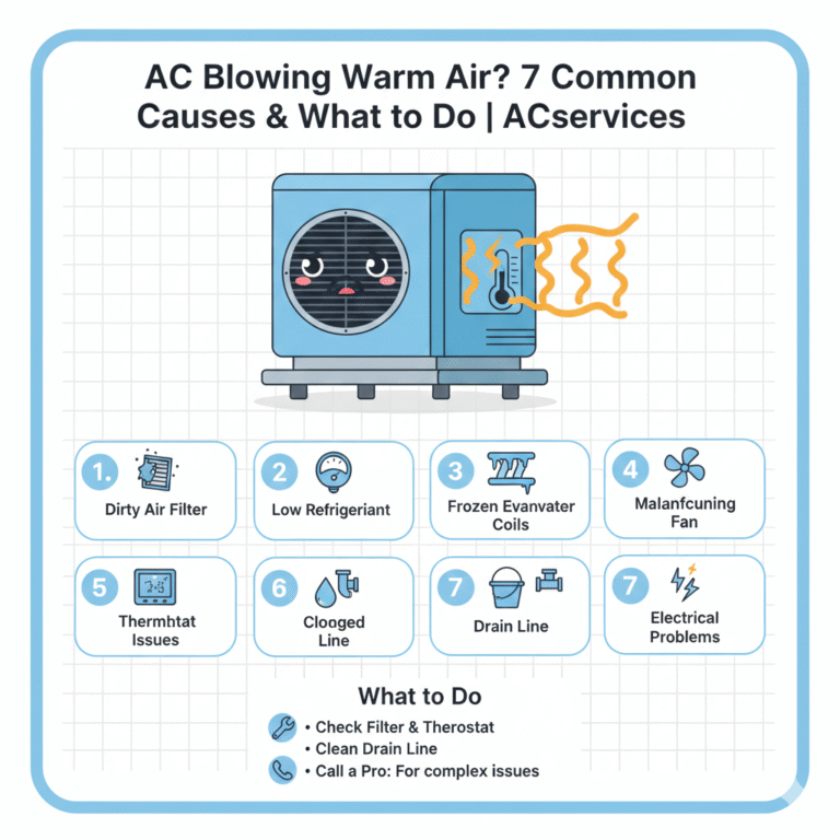 AC Blowing Warm Air? 7 Common Causes & What to Do | ACservices