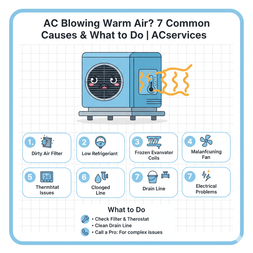 AC Blowing Warm Air? 7 Common Causes & What to Do | ACservices